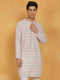 Men's Pink Cotton Blend Kurta